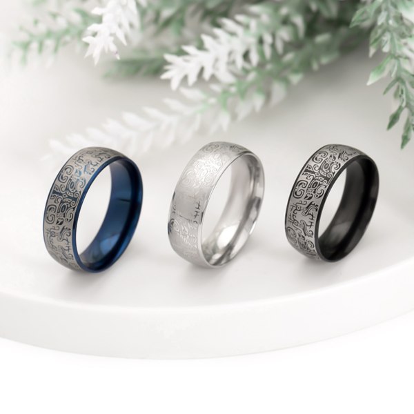 Lucky Mythological Taotie Titanium Steel Ring – Wealth, Protection & Fortune